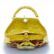 Load image into Gallery viewer, Antique Pouch Handbag Clock Jewelry Box Christmas Gift Idea
