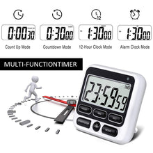 Load image into Gallery viewer, Digital Screen Kitchen Timer Large Display Digital Timer Square Cooking Count Up Countdown Alarm Clock Sleep Stopwatch Clock JK016
