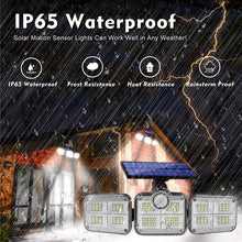 Load image into Gallery viewer, Solar light outdoor 3 heads motion sensor 270° wide-angle lighting waterproof JK041
