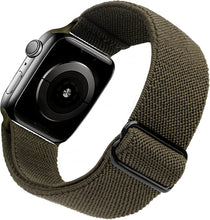 Load image into Gallery viewer, Yiren Elastic Strap for Apple Watch Band 45mm 44mm 42mm Comfortable Adjustable Sport Band for iWatch Series 8 7 6 5 4 SE 3 2 1 Ladies Mens - Olive RY021
