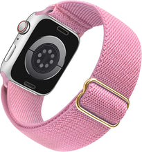 Load image into Gallery viewer, Yiren Elastic Strap for Apple Watch Band 45mm 44mm 42mm Comfortable Adjustable Sport Band for iWatch Series 7 6 5 4 SE 3 2 1 Ladies Mens - Bright Pink RY025
