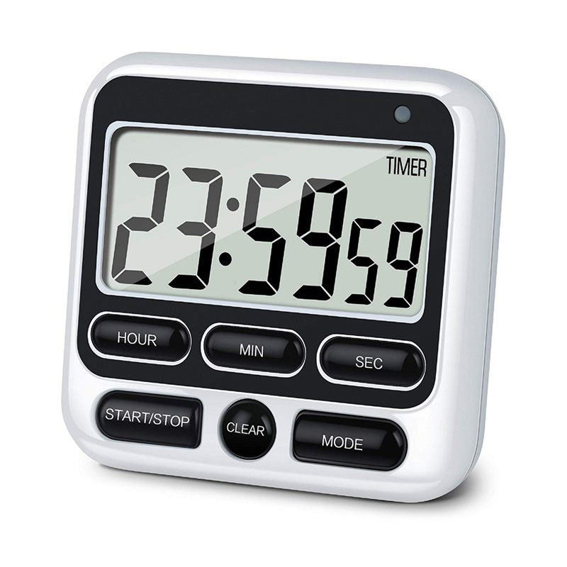 Digital Screen Kitchen Timer Large Display Digital Timer Square Cooking Count Up Countdown Alarm Clock Sleep Stopwatch Clock JK016