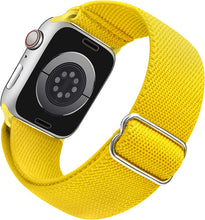 Load image into Gallery viewer, Yiren Elastic Strap for Apple Watch Band 45mm 44mm 42mm Comfortable Adjustable Sport Band for iWatch Series 7 6 5 4 SE 3 2 1 Ladies Mens - Yellow RY029
