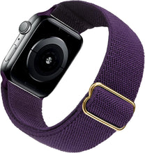 Load image into Gallery viewer, Yiren Elastic Strap for Apple Watch Band 45mm 44mm 42mm Comfortable Adjustable Sport Band for iWatch Series 7 6 5 4 SE 3 2 1 Ladies Mens - Purple RY022
