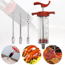 Load image into Gallery viewer, Stainless Steel Needle Meat Marinade Injector Flavour Seasoning Syringe Kitchen JK020
