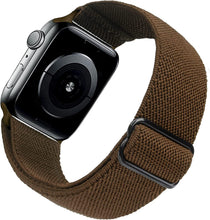 Load image into Gallery viewer, Yiren Elastic Strap for Apple Watch Band 45mm 44mm 42mm Comfortable Adjustable Sport Band for iWatch Series 7 6 5 4 SE 3 2 1 Ladies Mens - Brown RY030
