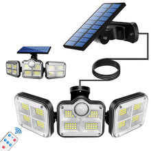 Load image into Gallery viewer, Solar light outdoor 3 heads motion sensor 270° wide-angle lighting waterproof JK041
