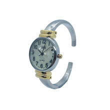 Load image into Gallery viewer, Quartz Silver and Gold Bangle Watch
