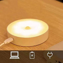 Load image into Gallery viewer, Yiren LED night light. New body sensor lights, automatic on/off, cool white/warm white. Dimmable Magnetic Wall Lamp Safety Light for Corridor, Bathroom, Bedroom, Kitchen, Staircase, Warm White RY036
