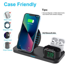 Load image into Gallery viewer, Wireless Charger, 3 in 1 Qi-Certified Fast Charging Station Compatible Apple Watch &amp; AirPods,  Andriod Phone JK002
