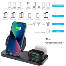 Load image into Gallery viewer, Wireless Charger, 3 in 1 Qi-Certified Fast Charging Station Compatible Apple Watch &amp; AirPods,  Andriod Phone JK002
