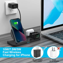 Load image into Gallery viewer, Wireless Charger, 3 in 1 Qi-Certified Fast Charging Station Compatible Apple Watch &amp; AirPods,  Andriod Phone JK002
