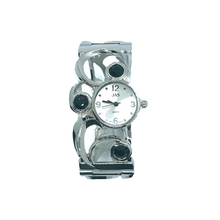 Load image into Gallery viewer, Silver Cut Out Bangle Watch
