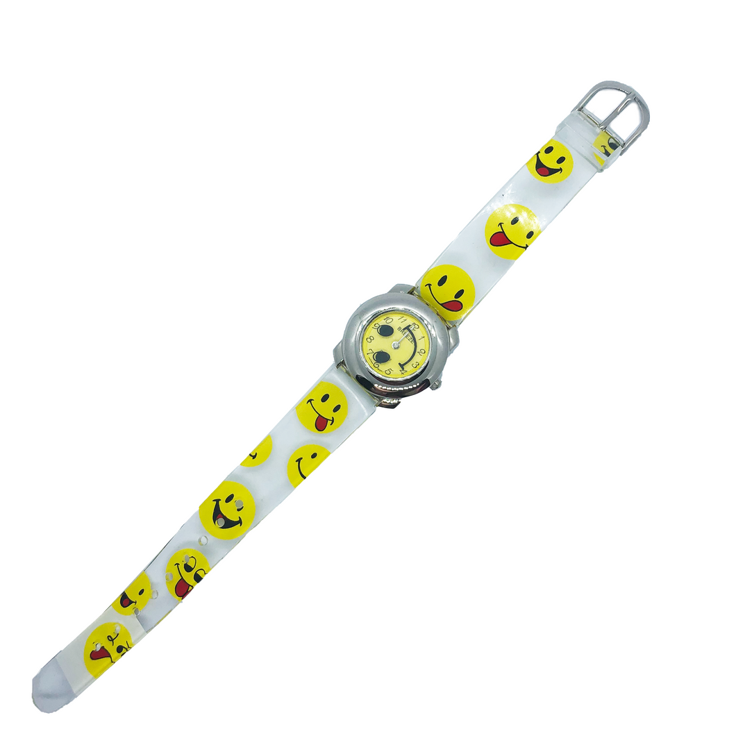 Kids Simple and Transparent Watch Casual Smiley face