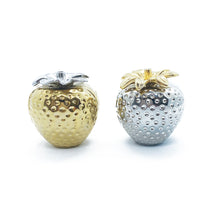 Load image into Gallery viewer, Golden &amp; Silver Strawberry Clock Decor Gift Idea 2PCS
