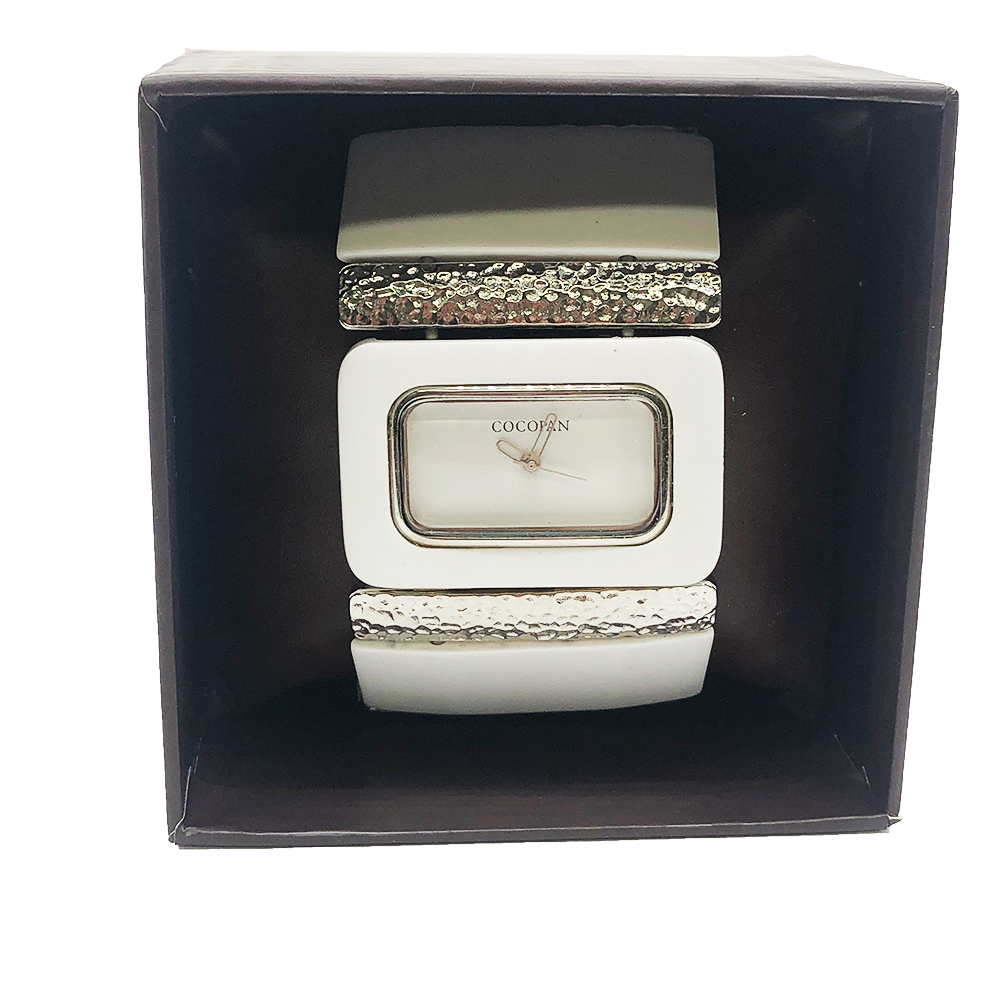 White Adjustable Designer Bracelet Lady Watch w/Gift Box