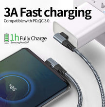 Load image into Gallery viewer, Yiren 3.2ft 60W/3A Fast Charge USB Type-C Charger Cable RY040
