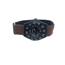 Load image into Gallery viewer, Gents Watch With Velcro Strap (Small)-Black and Brown
